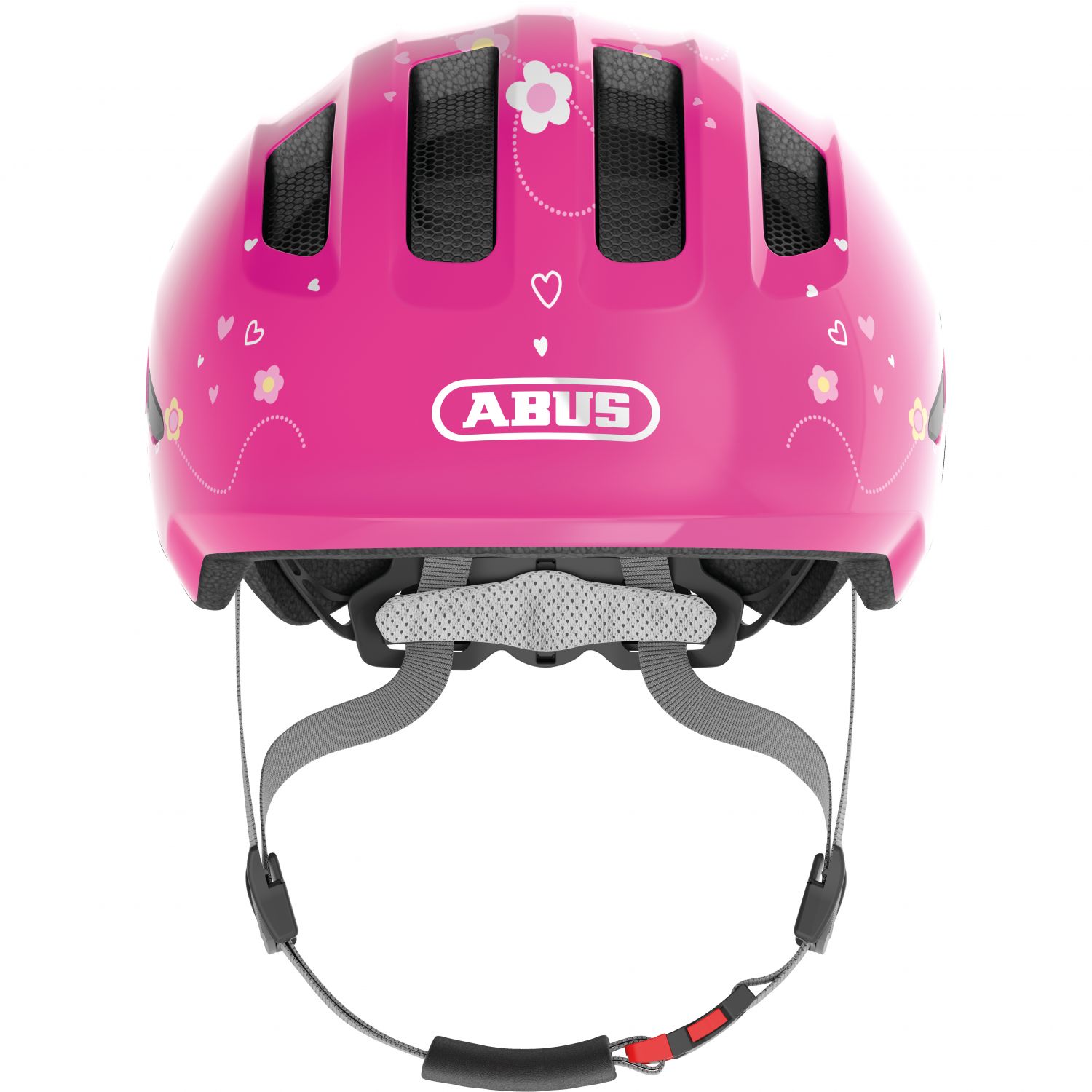 Abus Smiley 3.0, cyklistická prilba, junior, ružový motýlik