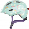 Abus Smiley 3.0 LED, bike helmet, junior, blue rainbow