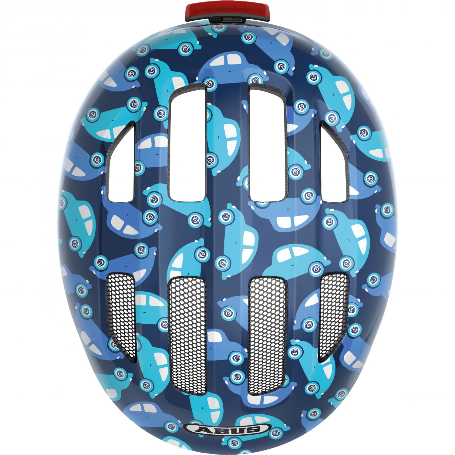 Abus Smiley 3.0 LED, cykelhjelm, junior, blue car