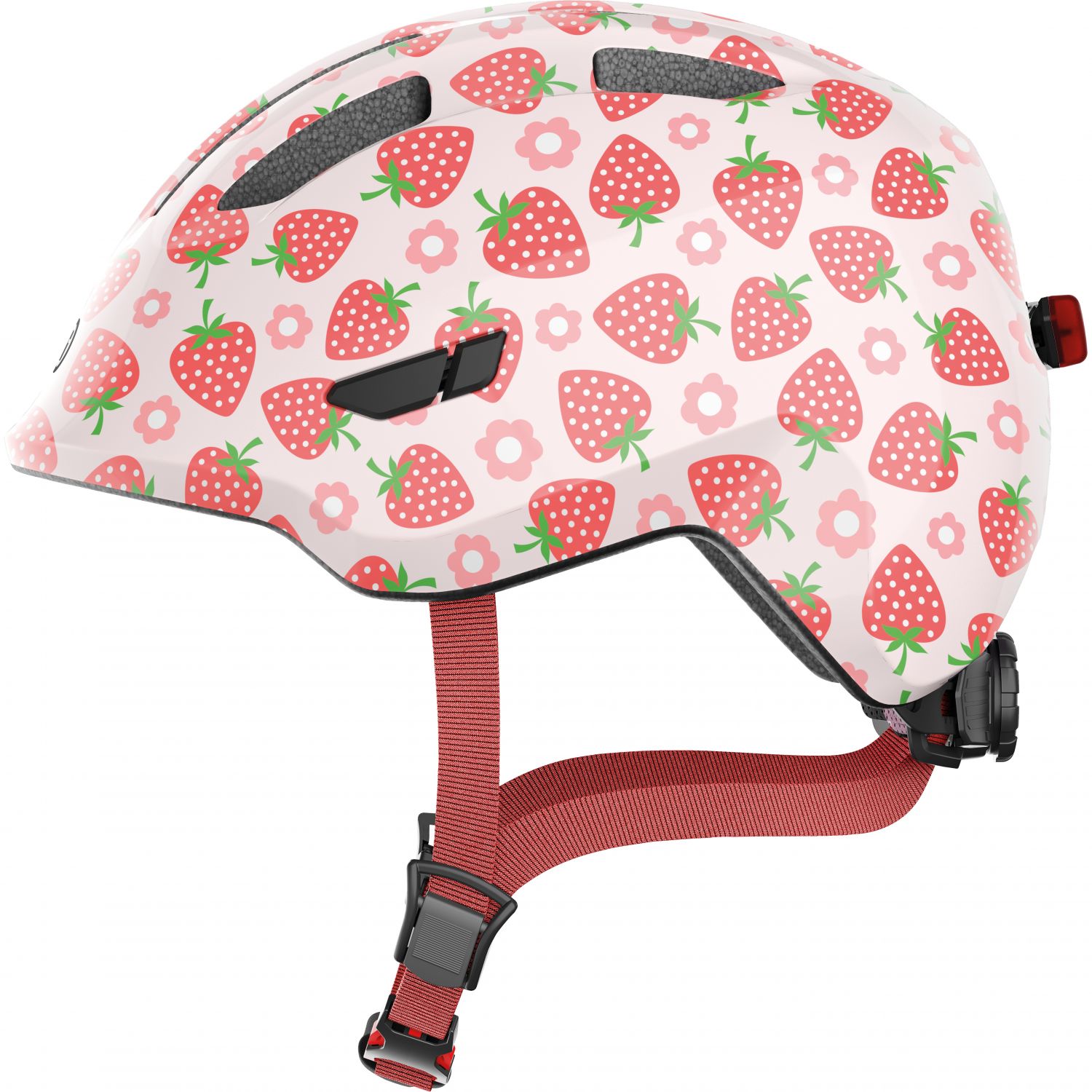 Abus Smiley 3.0 LED, cykelhjelm, junior, rose strawberry