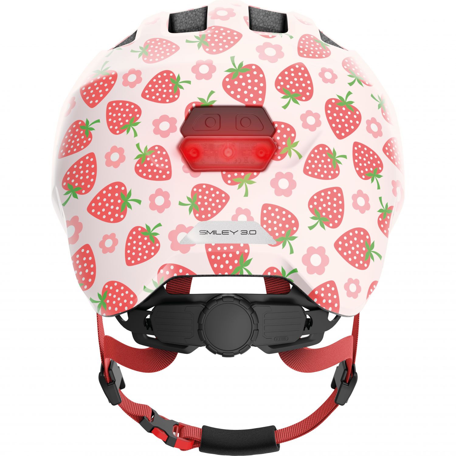 Abus Smiley 3.0 LED, cykelhjelm, junior, rose strawberry
