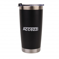 Accezzi 20oz stainless steel tumbler, black
