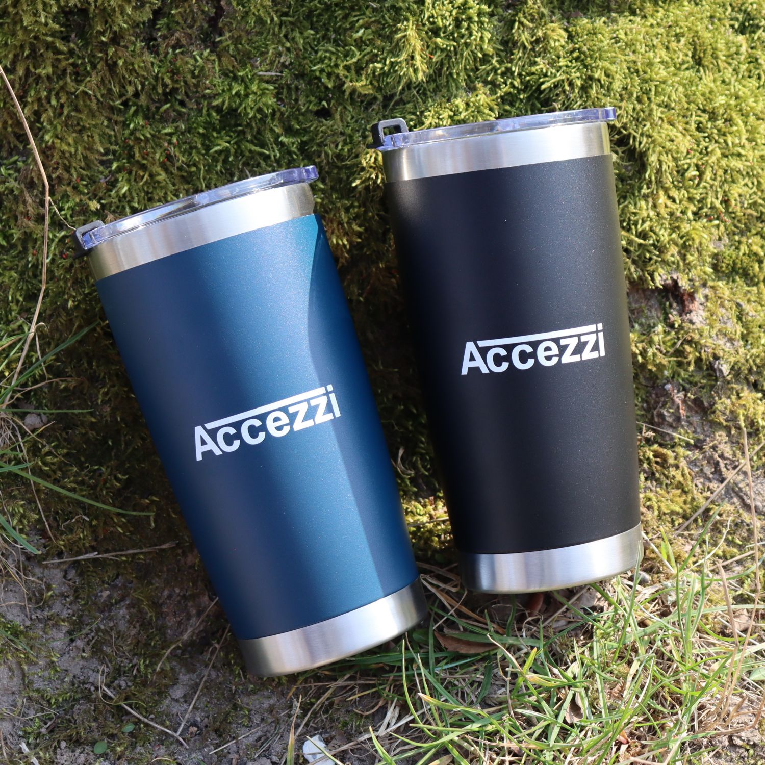 Accezzi 20oz stainless steel tumbler, black