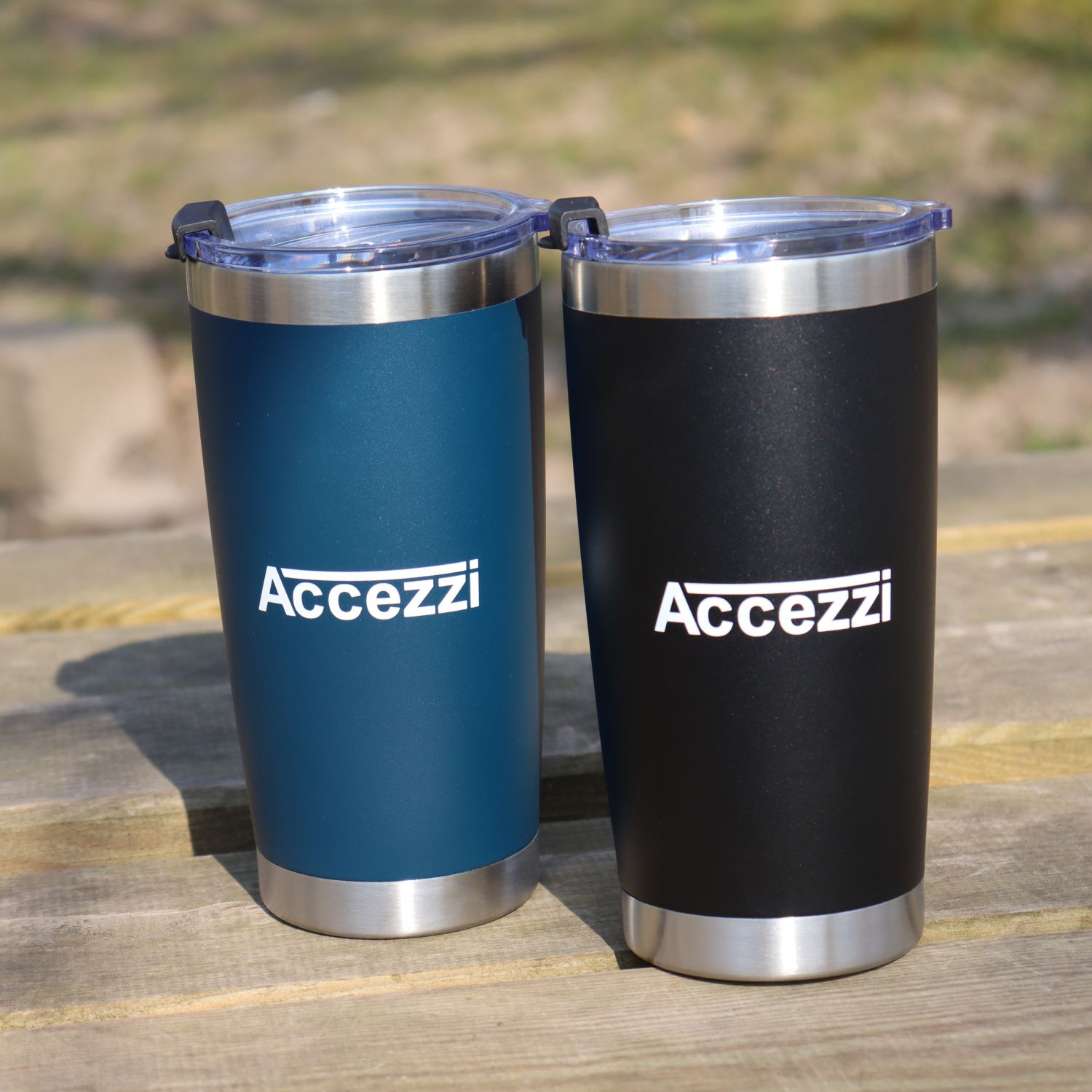 Accezzi 20oz stainless steel tumbler, black