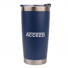 Accezzi 20oz stainless steel tumbler, navy blue