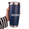 Accezzi 20oz stainless steel tumbler, navy blue