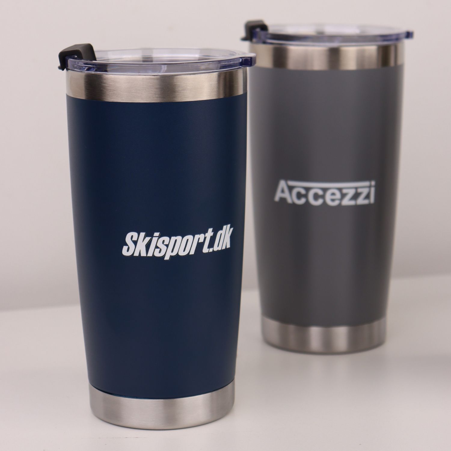 Accezzi 20oz stainless steel tumbler, Skisport.dk, navy blue