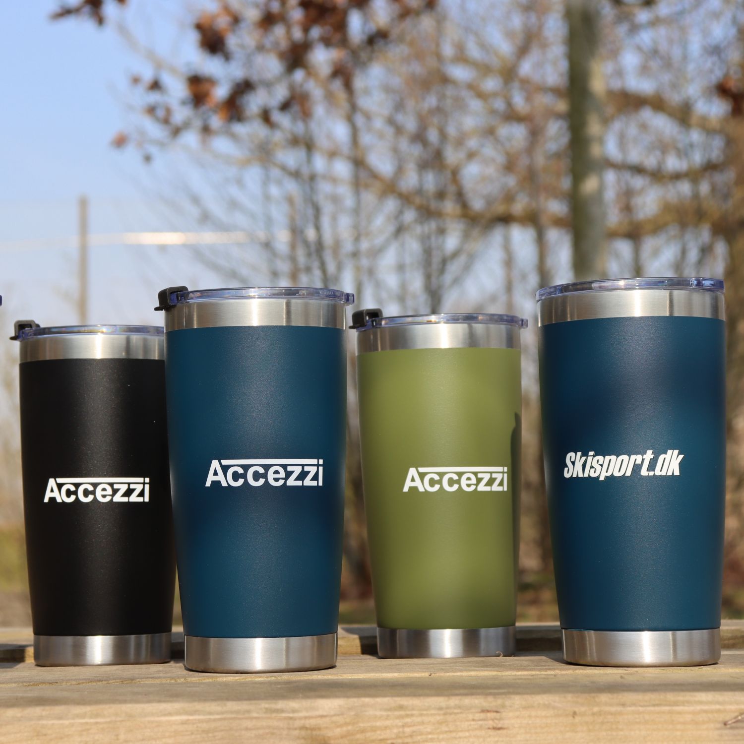 Accezzi 20oz stainless steel tumbler, Skisport.dk, navy blue