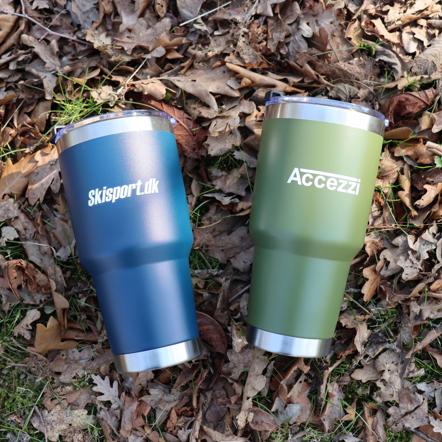 Accezzi 30oz stainless steel tumbler, army green