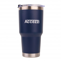 Accezzi 30oz stainless steel tumbler, navy blue