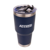 Accezzi 30oz stainless steel tumbler, navy blue