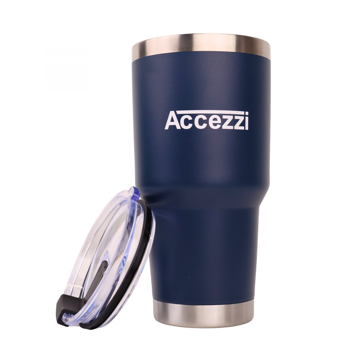 Accezzi 30oz stainless steel tumbler, navy blue