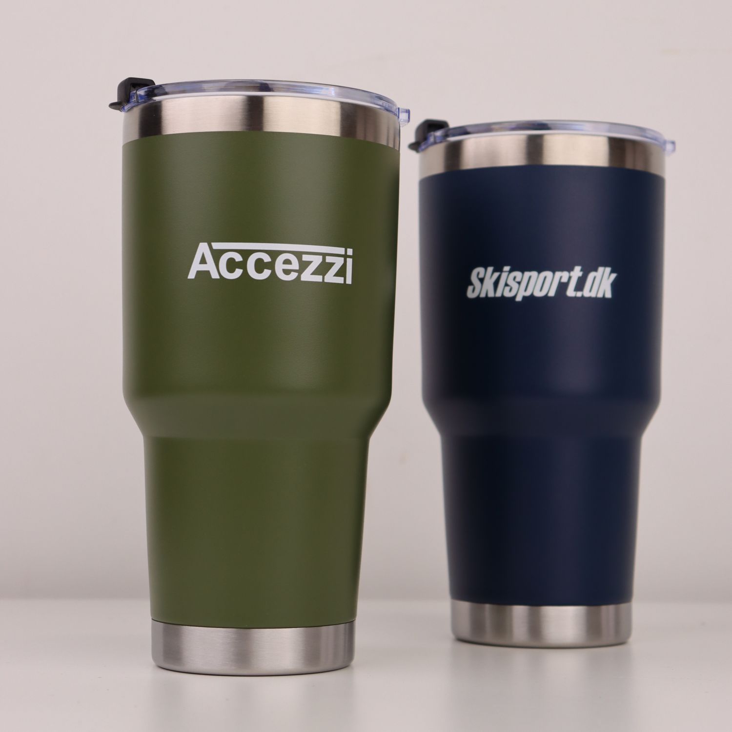 Accezzi 30oz stainless steel tumbler, Skisport.dk, navy blue
