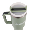 Accezzi 40oz stainless steel tumbler, bay leaf