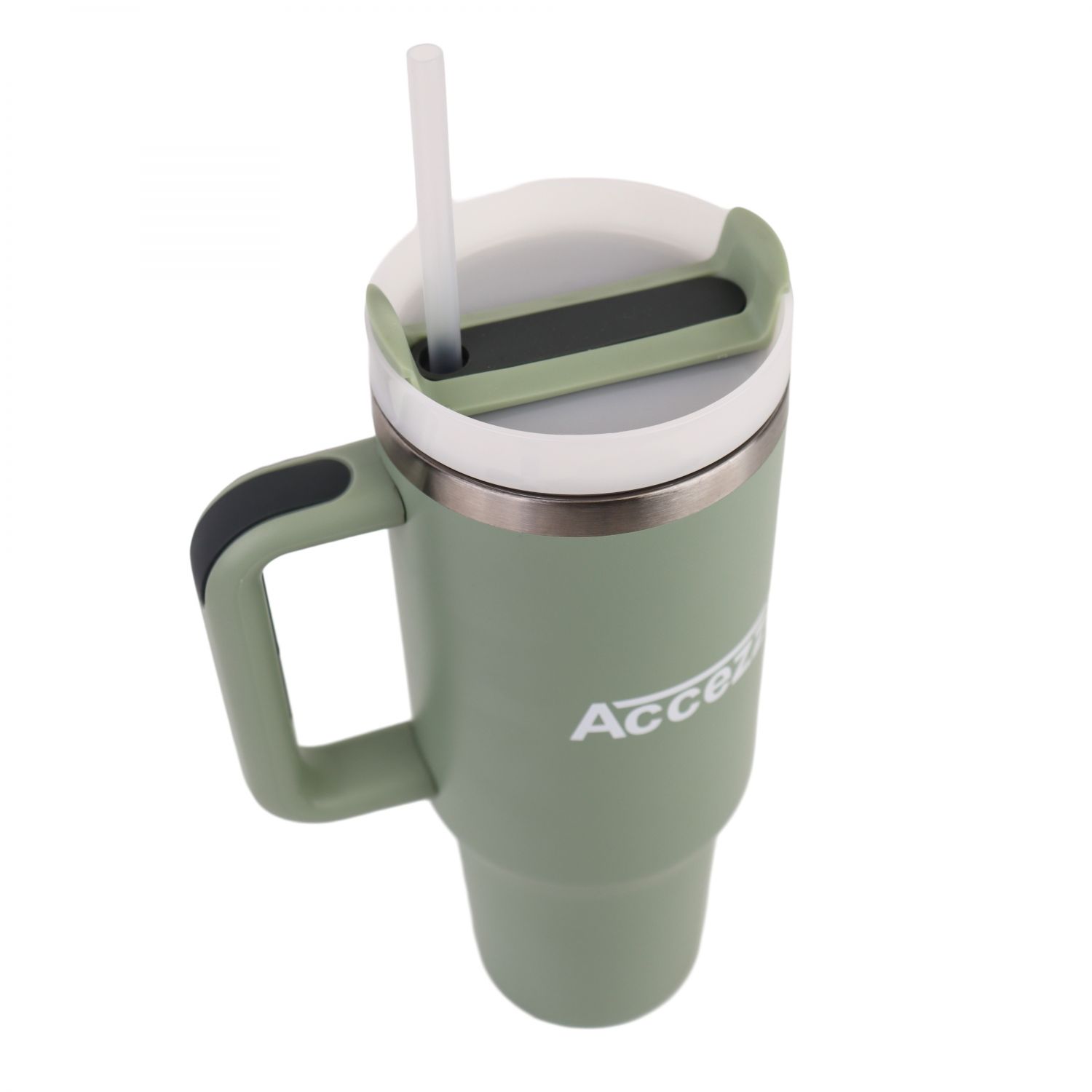 Accezzi 40oz stainless steel tumbler, bay leaf