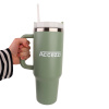 Accezzi 40oz stainless steel tumbler, bay leaf