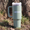 Accezzi 40oz stainless steel tumbler, bay leaf
