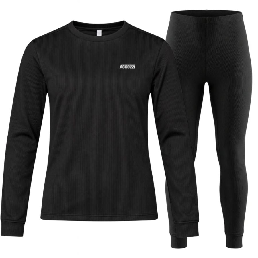 Accezzi Baselayer, Skiunterwäsche, 2 Sets, Damen, schwarz
