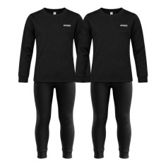 Accezzi Baselayer, thermokleding, 2 sets, junior, zwart