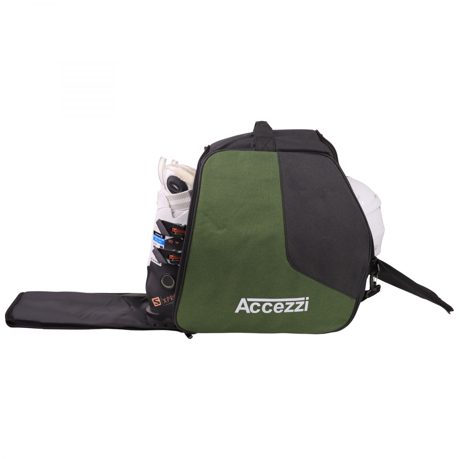 Accezzi boot and helmet bag, dark green
