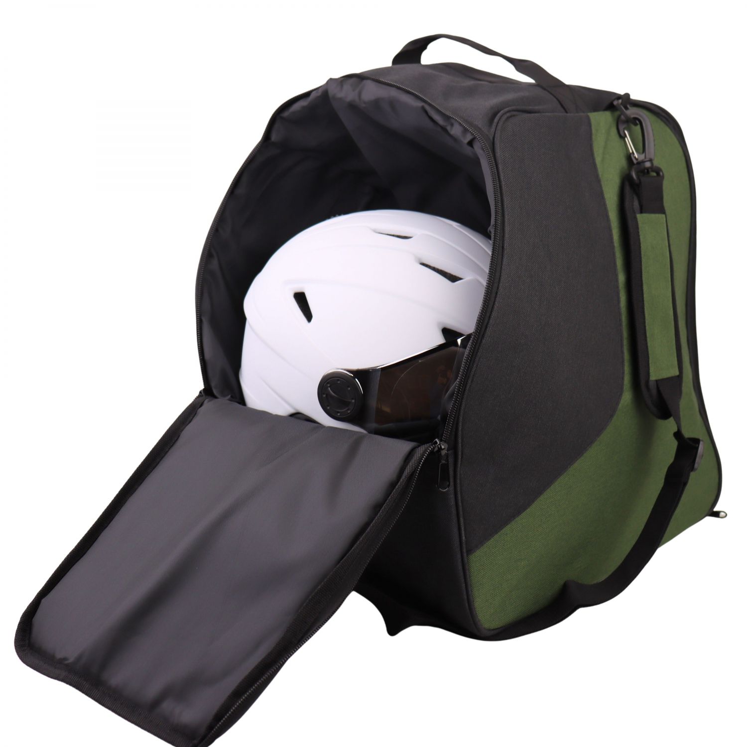 Accezzi boot and helmet bag, dark green