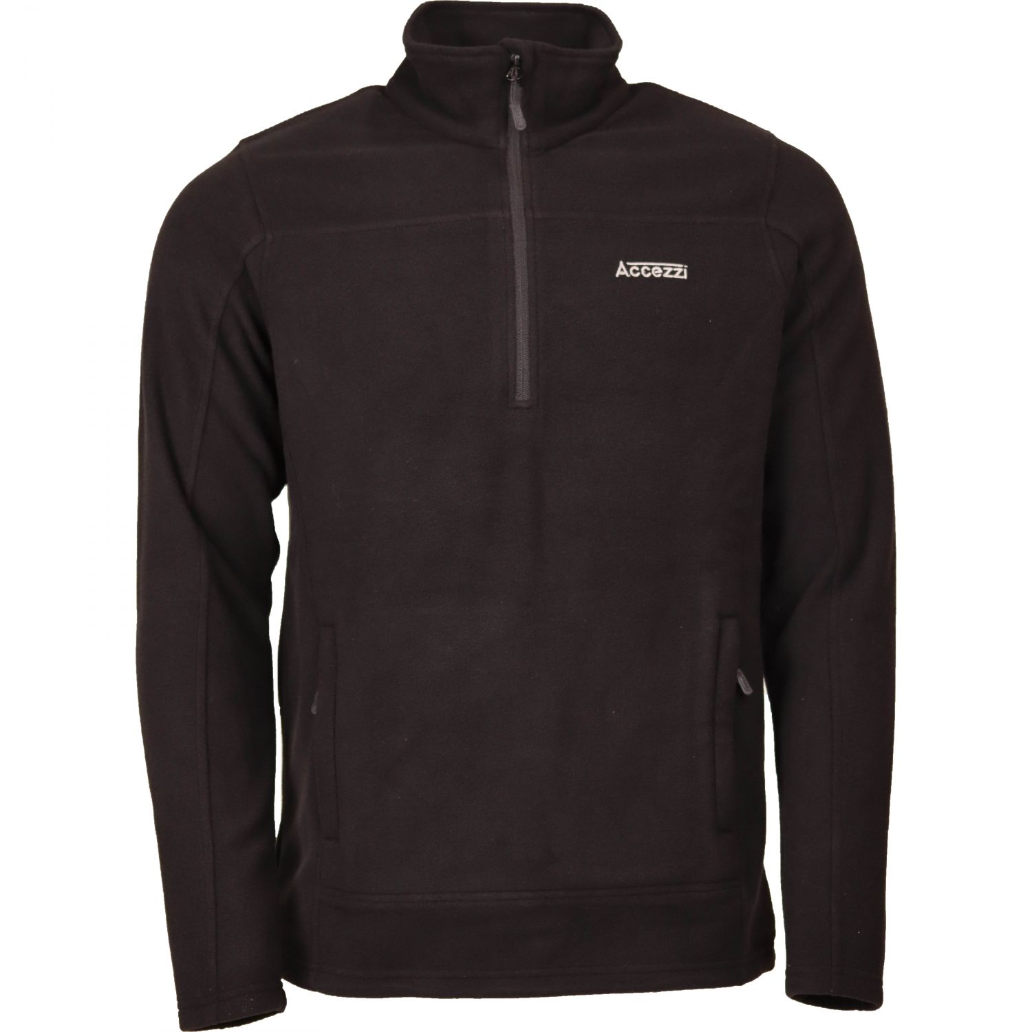 Accezzi fleece 1/2 zip, men, black