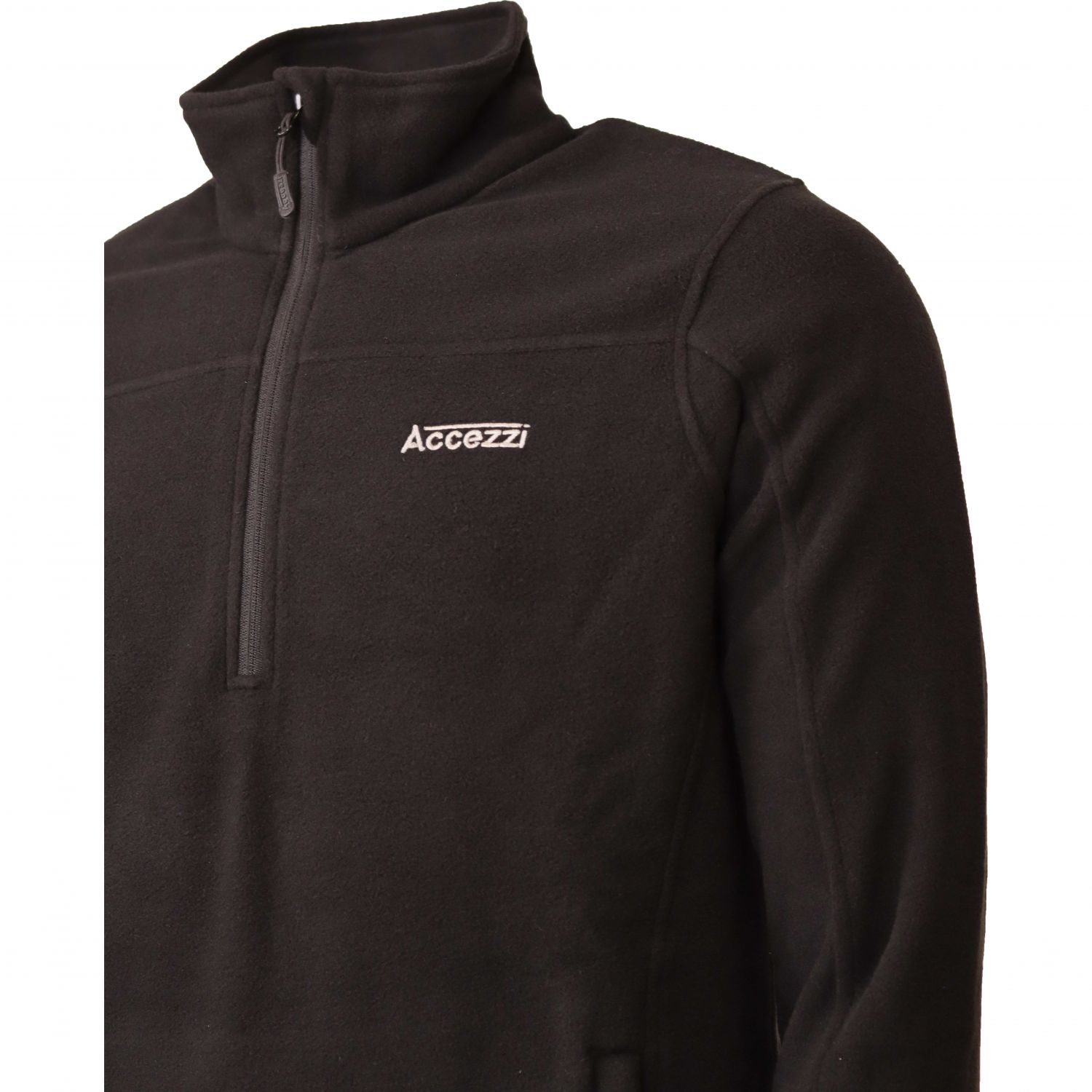 Accezzi fleece trui, heren, zwart