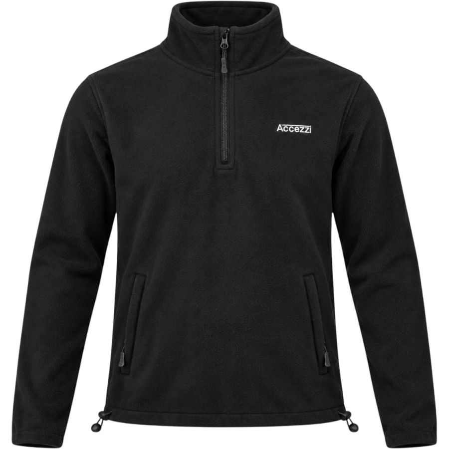 Accezzi, Fleecepullover 1/2 Zip, Herren, schwarz