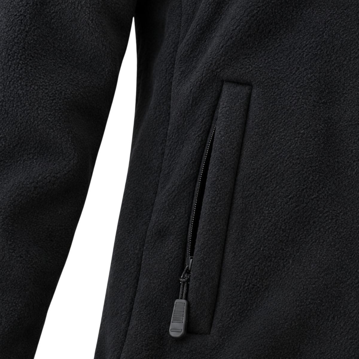 Accezzi, fleecová mikina 1/2 zip, pánská, černá