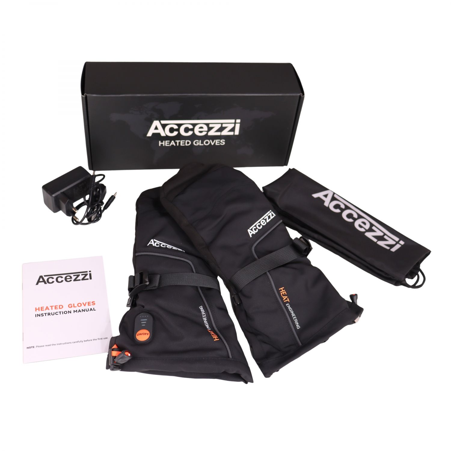 Accezzi Heat Mittens, rękawice podgrzewane, czarny