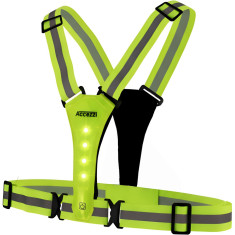 Accezzi LED reflective vest, green