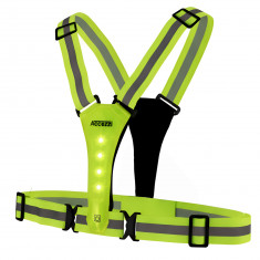 Accezzi LED reflexná vesta, zelená