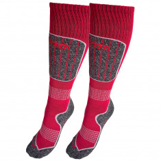 Accezzi Merino 20, calze da sci, 2 paia, junior, rosso