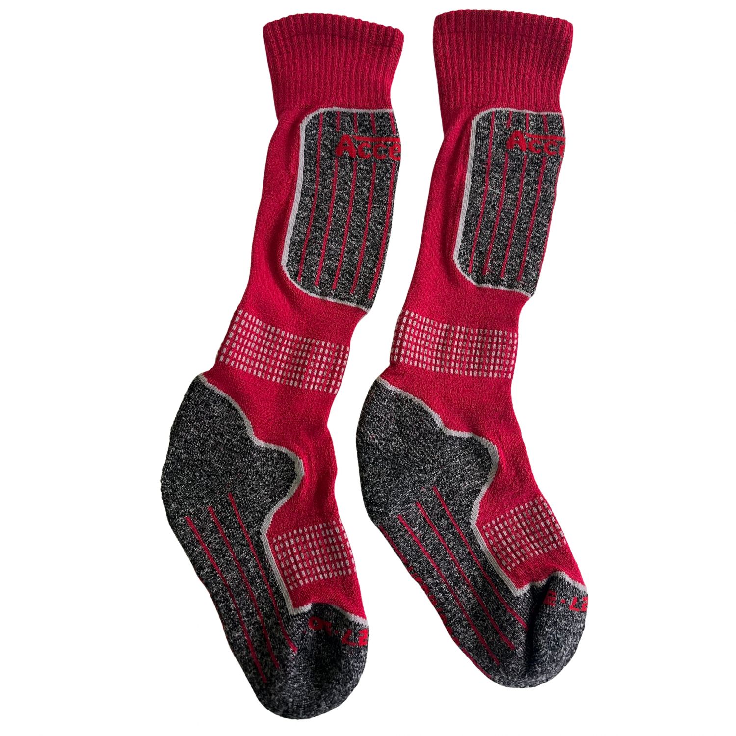 Accezzi Merino 20, calze da sci, 2 paia, junior, rosso