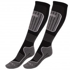 Accezzi Merino 20 chaussettes de ski, 2 paires, junior, noir