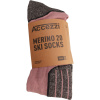 Accezzi Merino 20, chaussettes de ski, femmes, 3 paires, rose