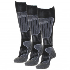 Accezzi Merino 20 ski socks, 3 pairs, black