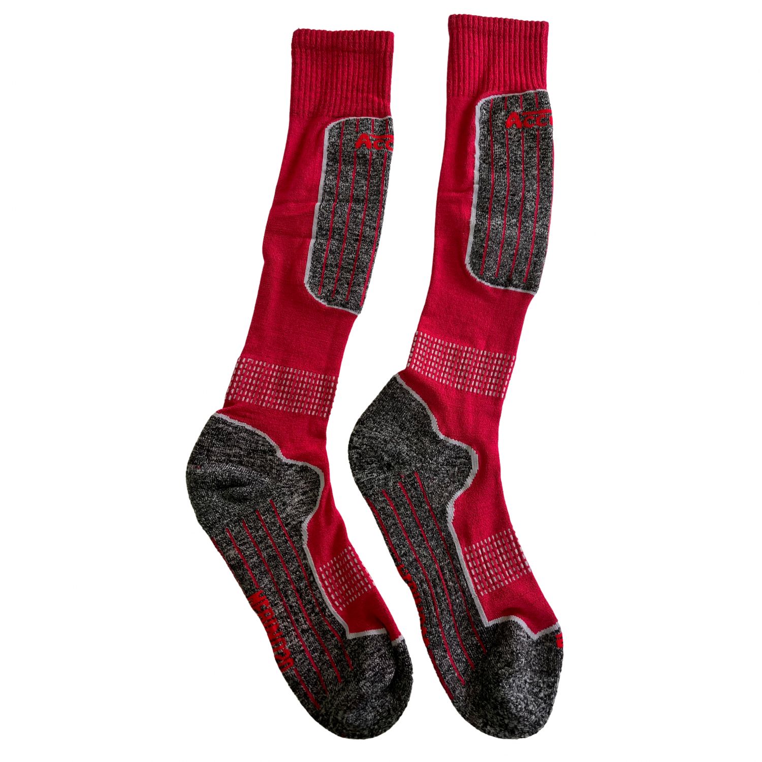 Accezzi Merino 20, ski socks, 3 pairs, red