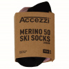 Accezzi Merino 50, ski socks, junior, 2 pairs, rose
