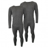 Accezzi Merino, biancheria intima da sci, uomo, grigio, 2 set