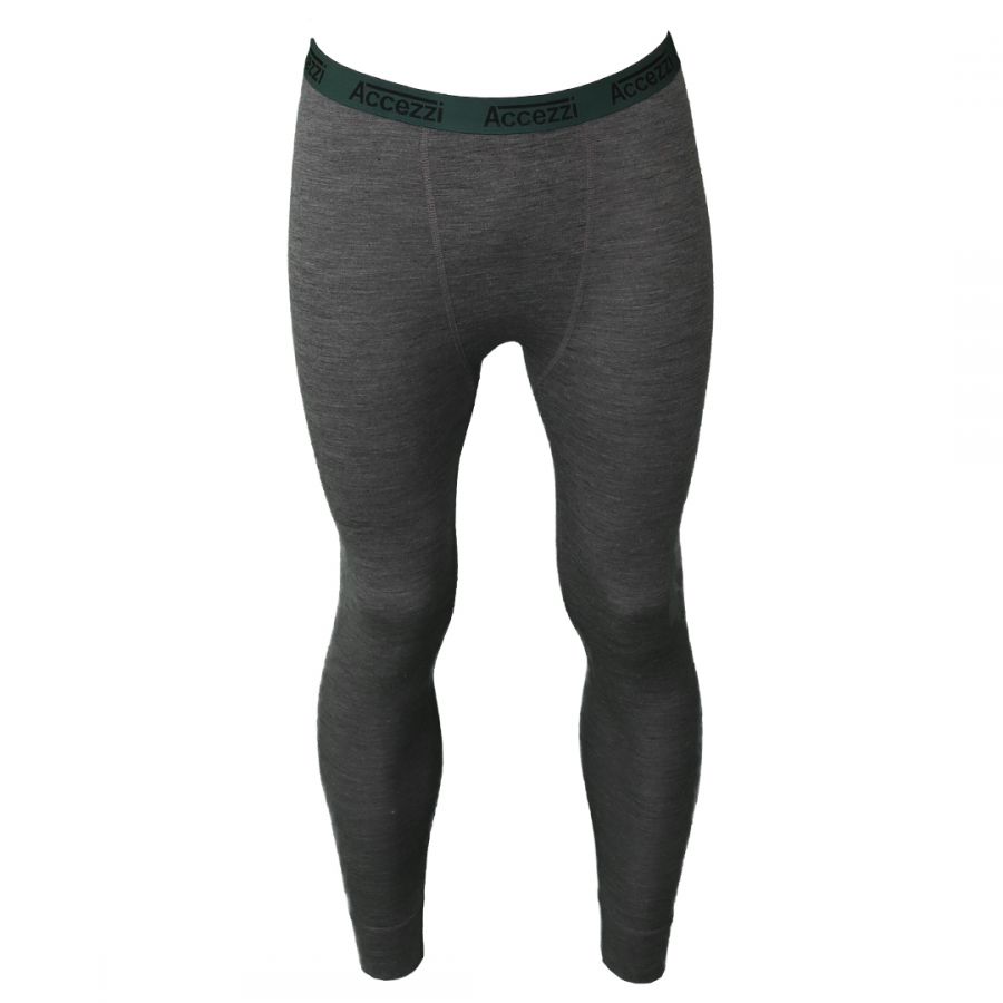 Accezzi Merino, biancheria intima da sci, uomo, grigio, 2 set