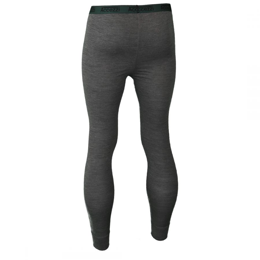 Accezzi Merino, biancheria intima da sci, uomo, grigio, 2 set