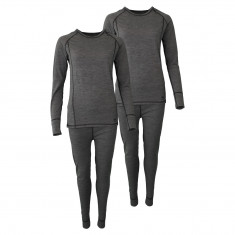 Accezzi Merino, intimo da sci da donna, grigio, 2 set
