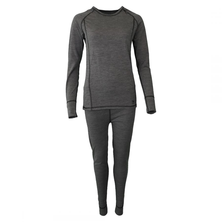 Accezzi Merino, intimo da sci, donna, grigio