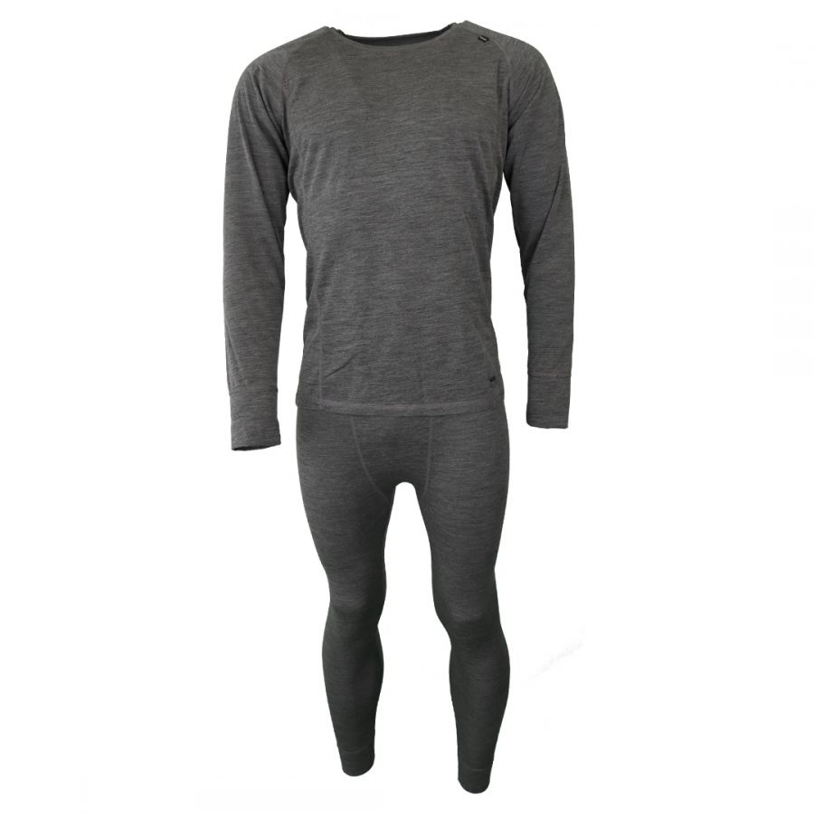 Accezzi Merino, intimo da sci, uomo, grigio