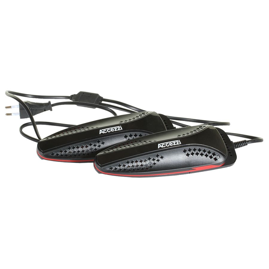 Accezzi schoen- en laarzenwarmer, zwart/rood