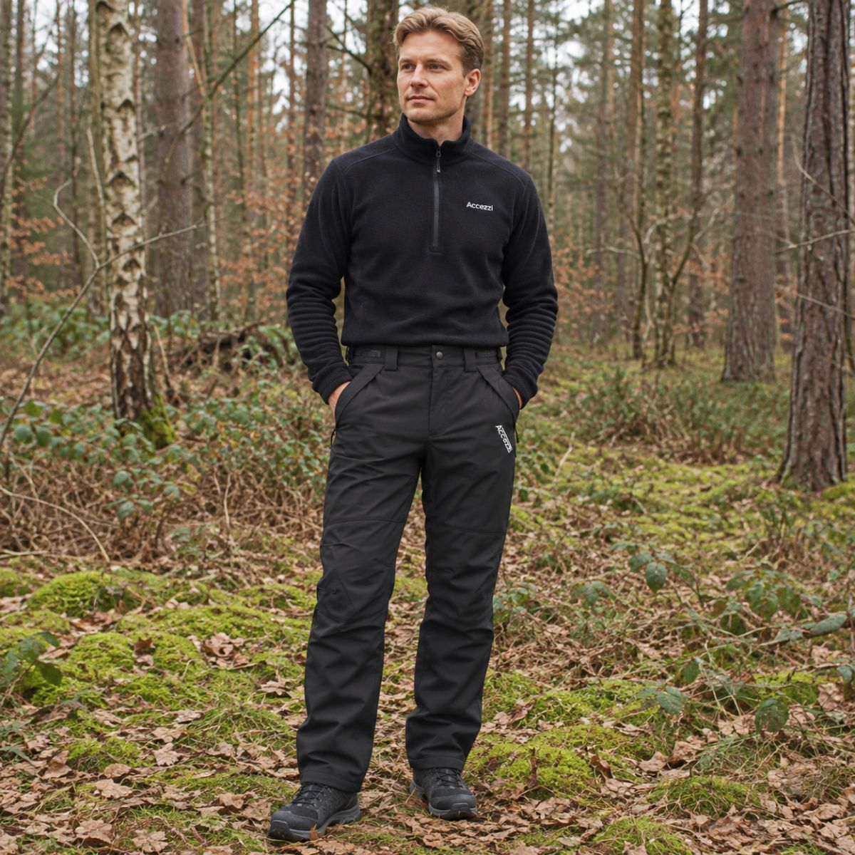 Accezzi, Skihose, Herren, schwarz