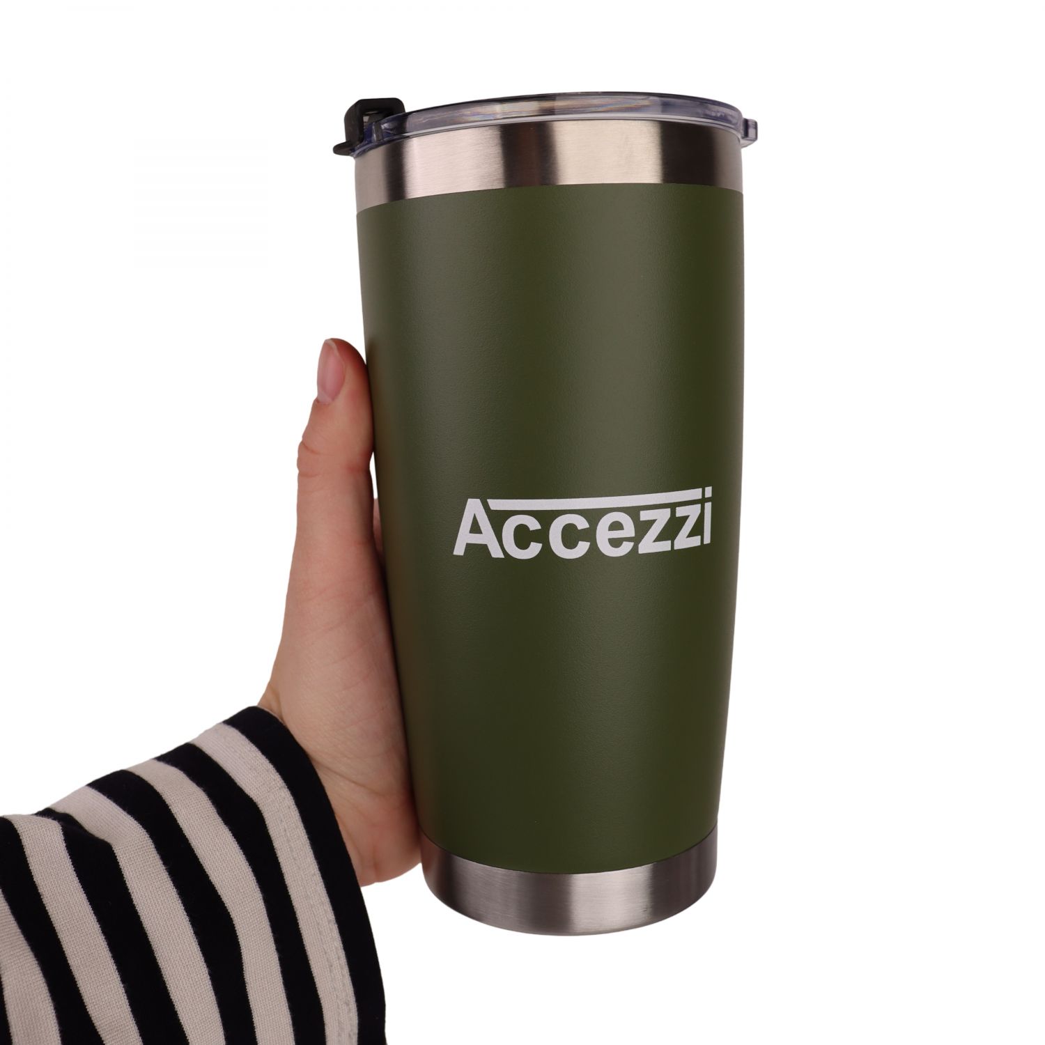 Accezzi stainless steel tumbler, 590 ml, dark green