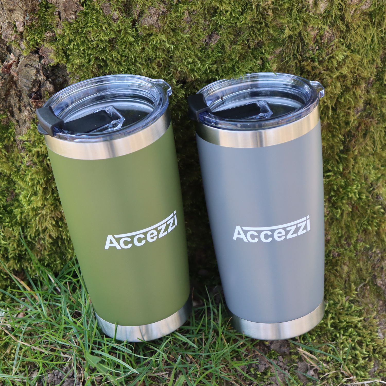 Accezzi stainless steel tumbler, 590 ml, dark green