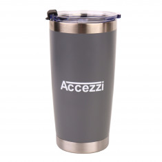 Accezzi 20oz stainless steel tumbler, grey